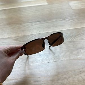 Brown and copper golf sunglasses